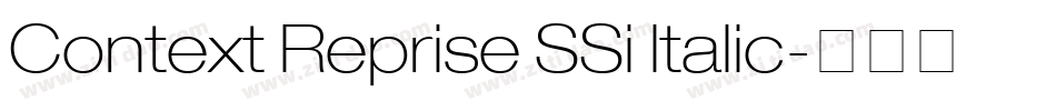 Context Reprise SSi Italic字体转换